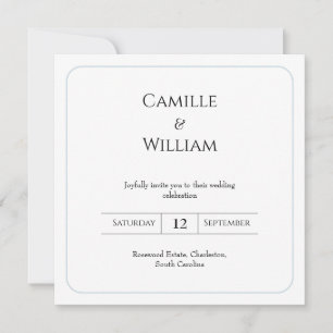 Vintage Cottagecore Square Wedding Invitation