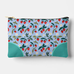 Vintage Cottagecore Strawberry Pattern Accessory Pouch