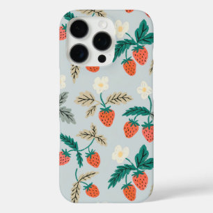 Vintage Cottagecore Strawberry Pattern iPhone 16 Pro Case