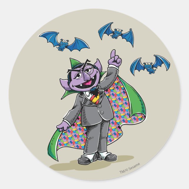 Vintage Count von Count Classic Round Sticker (Front)