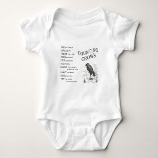 Vintage Counting Crow Rhyme Baby Bodysuit