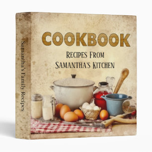 Vintage Country Cookbook Recipe Album Binder