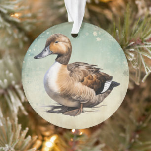 Vintage country Duck Christmas Ornament