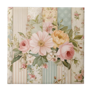 Vintage Country Floral  Tile