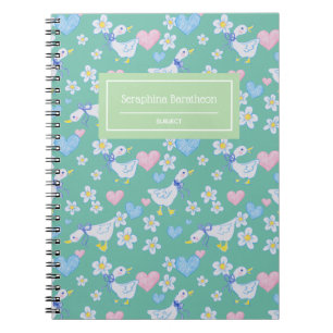 Vintage Country Geese Pattern Personalized Notebook