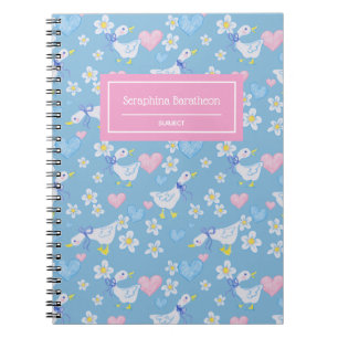 Vintage Country Geese Pattern Personalized Notebook
