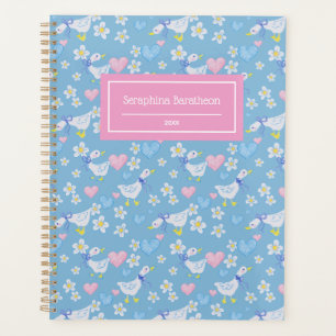 Vintage Country Geese Pattern Personalized Planner
