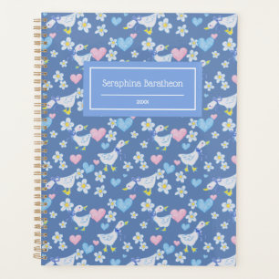 Vintage Country Geese Pattern Personalized Planner