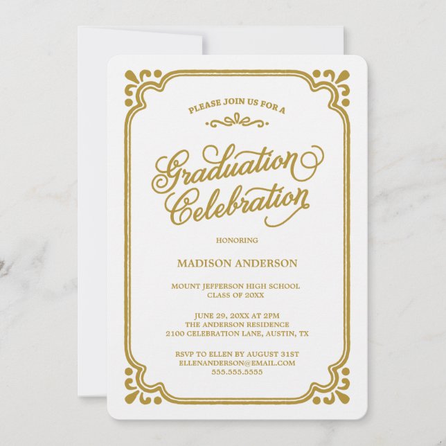 Vintage Country | Graduation Invitation (Front)