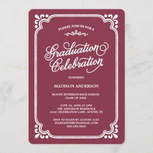 Vintage Country   Graduation Invitation