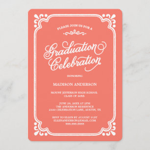 Vintage Country   Invitation de remise des diplôme