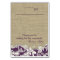 Vintage Country Lace Purple Seating Card
