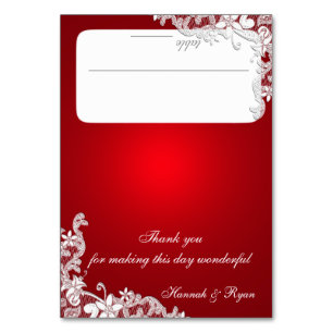 Vintage Country Lace Red Seating Card