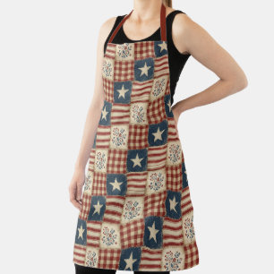 Vintage Country Patriotic Aesthetic Apron
