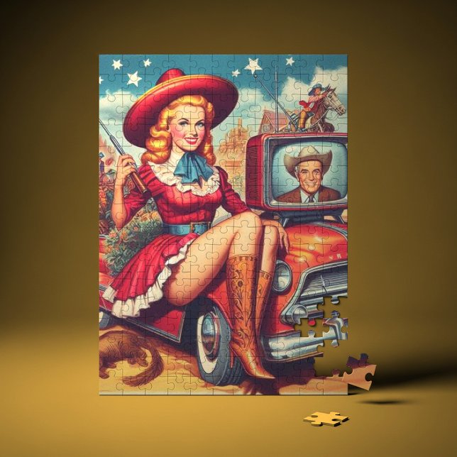 Vintage Country Pin-Up Illustration Jigsaw Puzzle (Creator Uploaded)