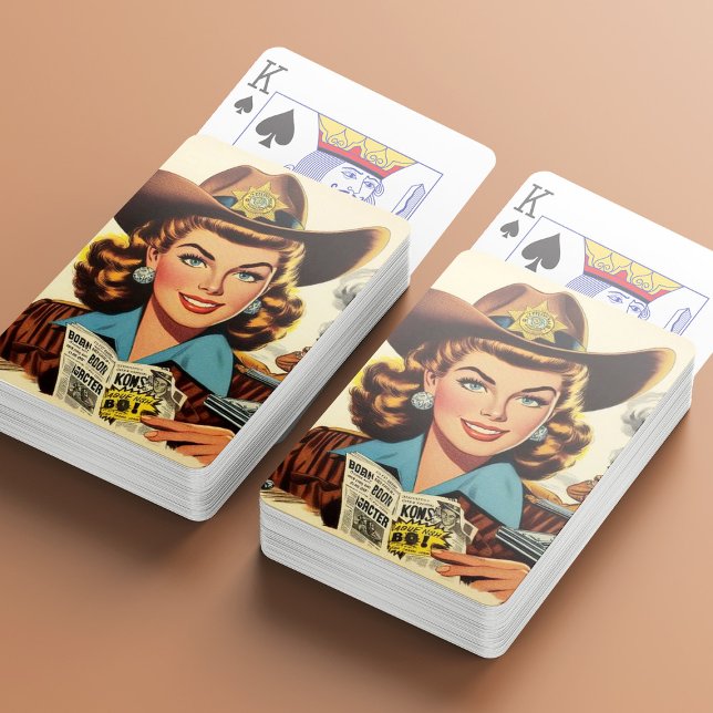 Vintage Country Pulp Girl Playing Cards (Creator Uploaded)