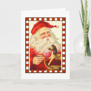 Vintage Country Santa Holiday Card