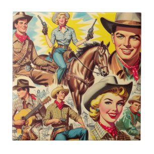 Vintage Country Seamless Illustration Tile