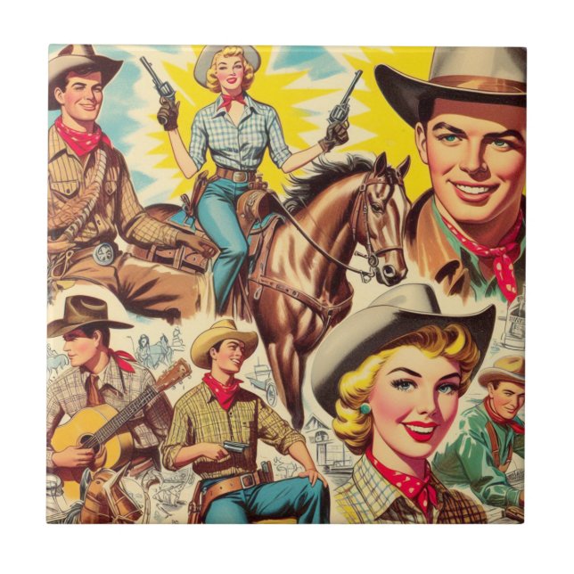Vintage Country Seamless Illustration Tile (Front)