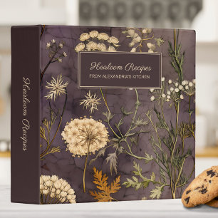 Vintage Country Wildflower Recipe  Binder