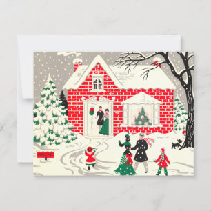 Vintage Countryside Greetings Flat Card