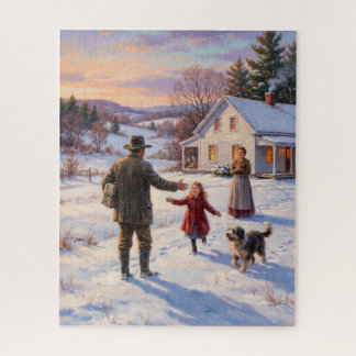 Vintage Countryside Homecoming Christmas  Jigsaw Puzzle