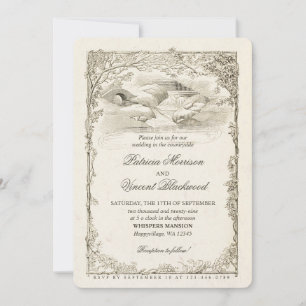 Vintage Countryside Scenery Custom Made Invitation