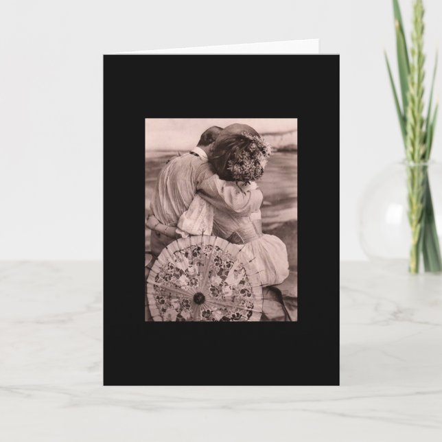 Vintage Couple Holiday Card (Front)