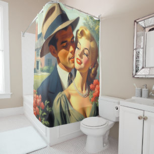 Vintage Couple Oil Painting