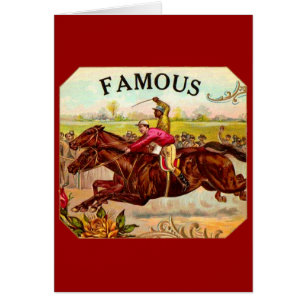 Vintage course de cheval Frissons de la course
