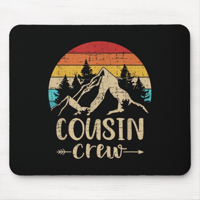 Vintage Cousin Crew Summer Camp Mountains  Mouse Pad (Front)