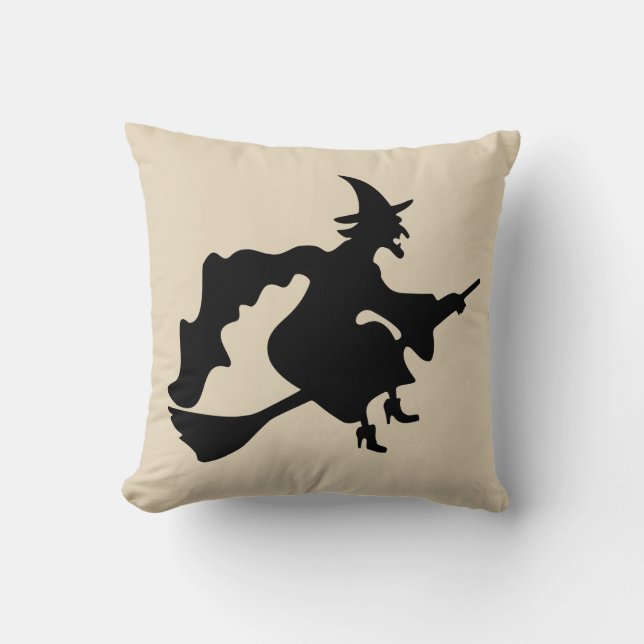 Vintage coussin de sorcière Halloween (Recto)