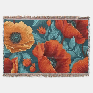 Vintage couverture à jetons floraux - Gras Fleur d