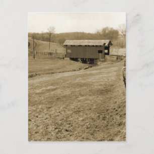 Vintage Covered Bridge Postcard