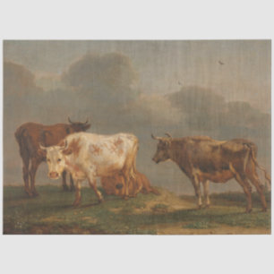 Vintage Cow Painting Tissue Paper
