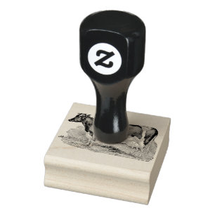 Vintage Cow Rubber Stamp