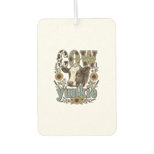 Vintage Cow Yunkie Sunflower Farmhouse Design_1 Air Freshener