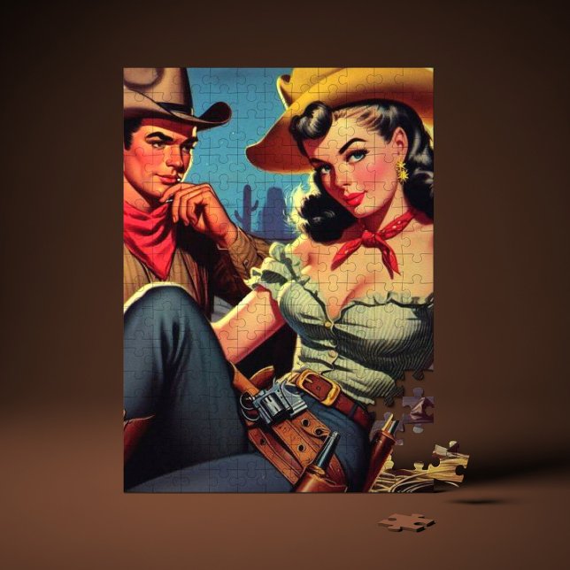 Vintage Cowboy and Cowgirl Jigsaw Puzzle (Creator Uploaded)