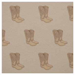 Vintage Cowboy Boots Fabric