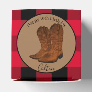 Vintage cowboy boots favor box