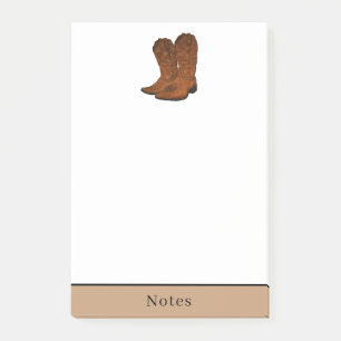 Vintage cowboy boots post-it notes