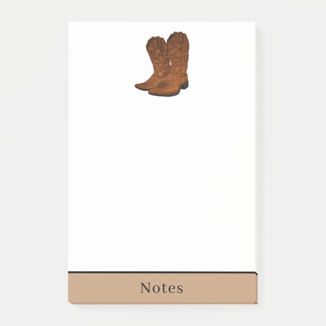 Vintage cowboy boots post-it notes (Front)