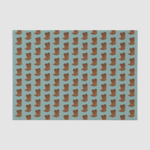Vintage cowboy boots tissue paper