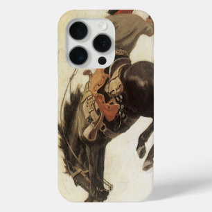 Vintage Cowboy, Bronco Buster Study by NC Wyeth iPhone 15 Pro Case