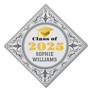 Vintage Cowboy Graduation Grad Class 2025 Napkins Cap Topper