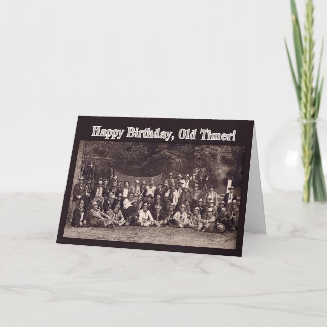 Vintage Cowboy Happy Birthday Card (Front)
