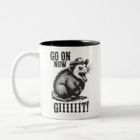 Vintage Cowboy Opossum Go On Now Git Western 
