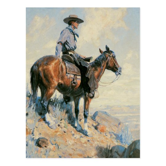 Vintage Cowboy Postcard | Zazzle.ca