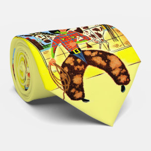 vintage cowboy print tie