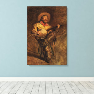 Vintage Cowboy Singing by Thomas Eakins Canvas Print